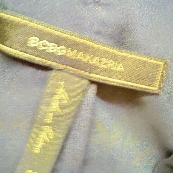 BCBG MaxAzria Imperial Blue "ROYA" Beaded Halter Shift Dress Size Medium NWOT - Picture 4 of 6